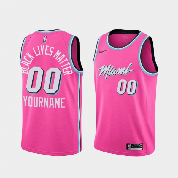 Miami Heat Social Justice Custom Pink BLM Jersey - Earned