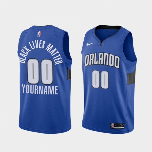 Orlando Magic Social Justice Custom Blue BLM Jersey - Statement