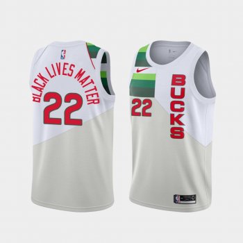 Khris Middleton Bucks Social Justice BLM 2020 Jersey Earned