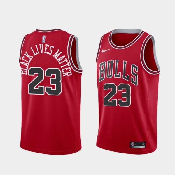 Michael Jordan Bulls BLM Jersey 2020 Social Justice Icon