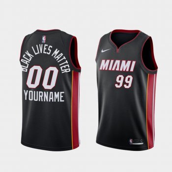 Miami Heat Social Justice Custom Black BLM Jersey - Icon