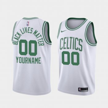 Boston Celtics Social Justice Custom White BLM Jersey - Association