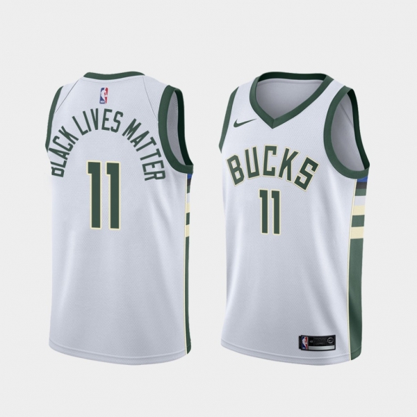 Brook Lopez Bucks Social Justice BLM 2020 Jersey Association