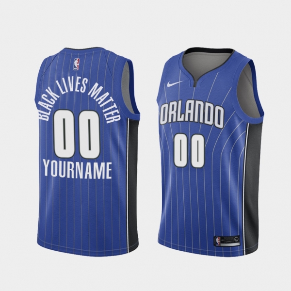 Orlando Magic Social Justice Custom Blue BLM Jersey - Icon