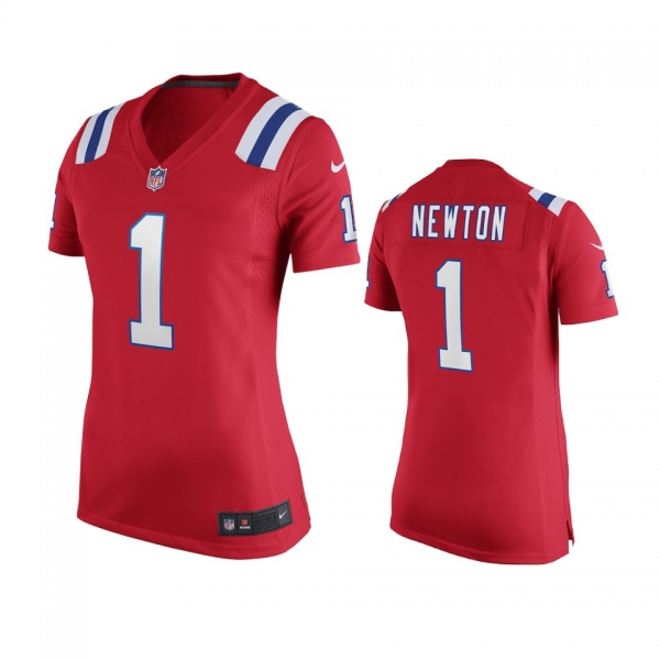 Women's New England Patriots Cam Newton Red Game Jersey