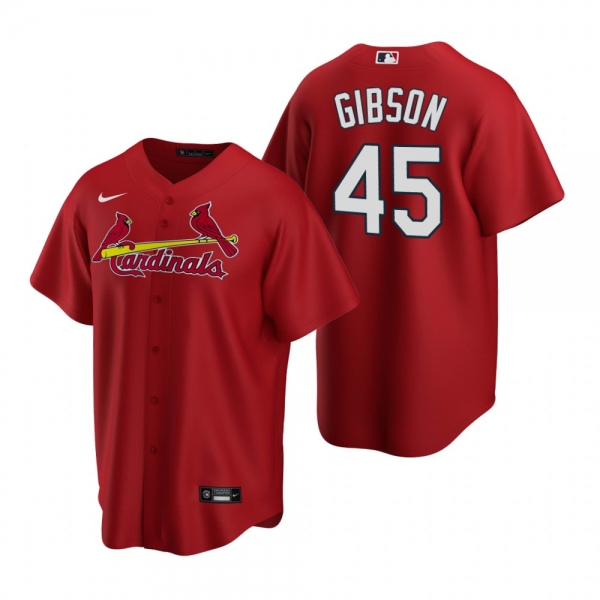 Men's St. Louis Cardinals Bob Gibson Nike Red Replica Alternate Jersey