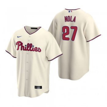 Men's Philadelphia Phillies Aaron Nola Nike Cream Replica Alternate Jersey