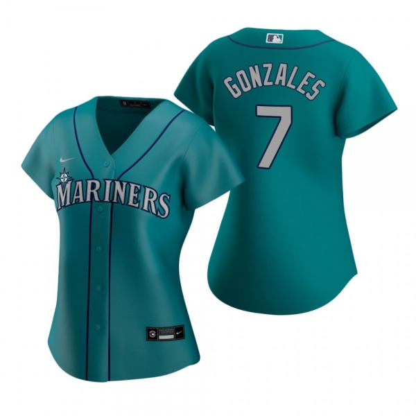 Women's Seattle Mariners Marco Gonzales Nike Aqua 2020 Replica Alternate Jersey