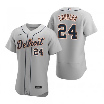 Men's Detroit Tigers Miguel Cabrera Nike Gray Authentic 2020 Road Jersey