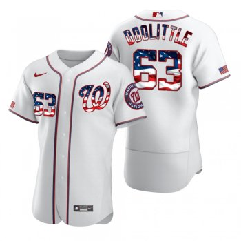 Men's Sean Doolittle Washington Nationals White 2020 Stars & Stripes 4th of July Jersey