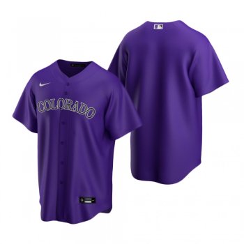 Men's Colorado Rockies Nike Purple Replica Alternate Jersey