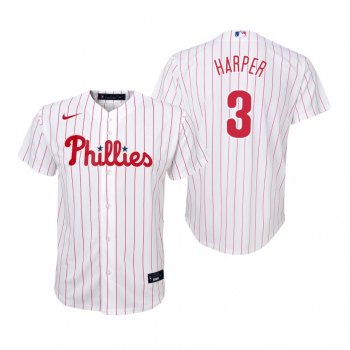 Youth Philadelphia Phillies Bryce Harper Nike White Replica Home Jersey