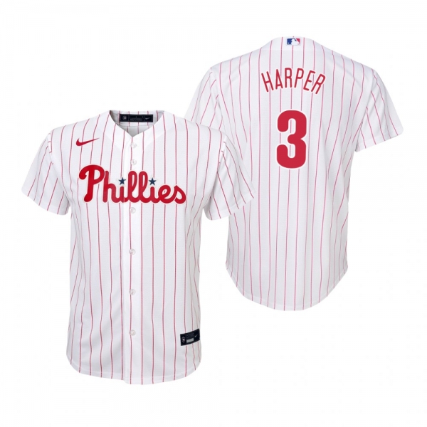 Youth Philadelphia Phillies Bryce Harper Nike White Replica Home Jersey