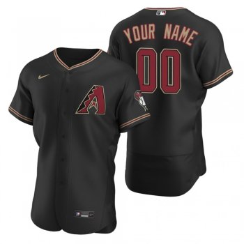 Men's Arizona Diamondbacks Custom Nike Black Authentic 2020 Alternate Jersey