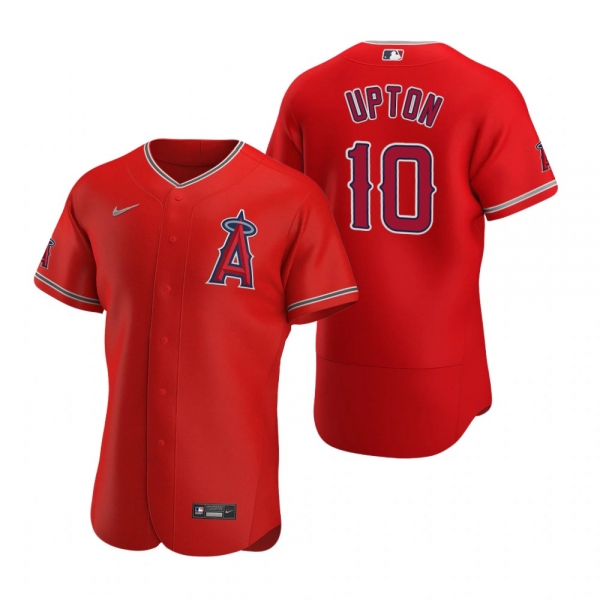 Men's Los Angeles Angels Justin Upton Nike Red Authentic 2020 Alternate Jersey