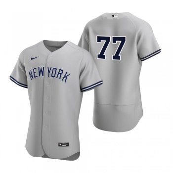 Men's New York Yankees Clint Frazier Nike Gray Authentic 2020 Road Jersey