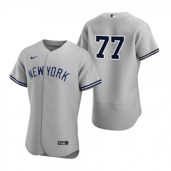 Men's New York Yankees Clint Frazier Nike Gray Authentic 2020 Road Jersey