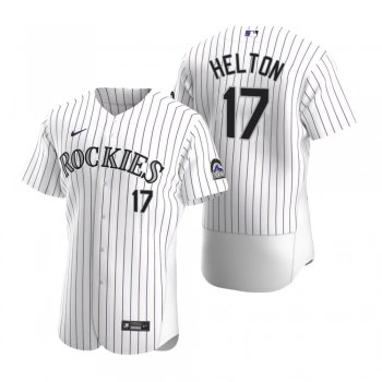 Men's Colorado Rockies Todd Helton Nike White Authentic 2020 Home Jersey