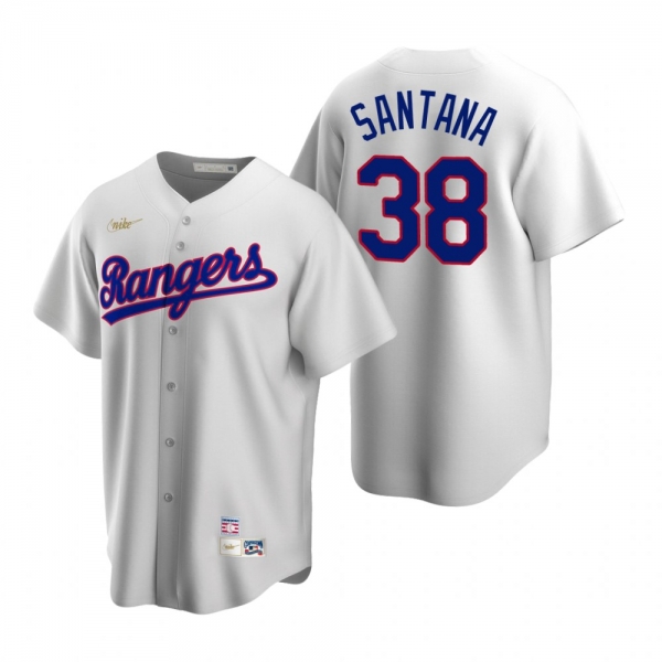 Men's Texas Rangers Danny Santana Nike White Cooperstown Collection Home Jersey