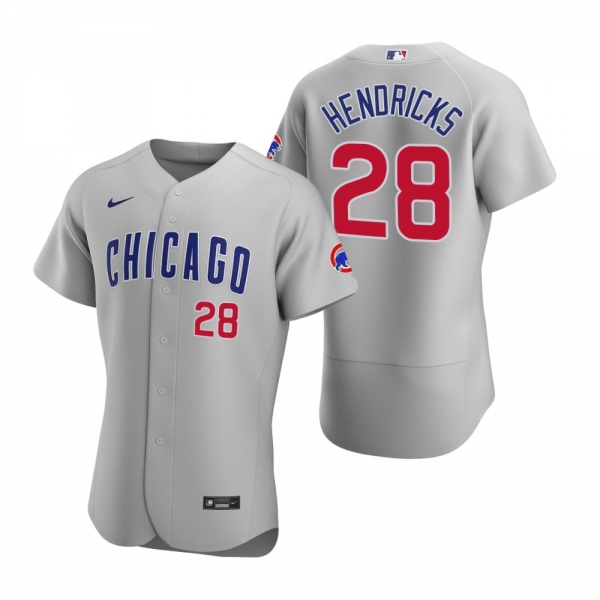 Men's Chicago Cubs Kyle Hendricks Nike Gray Authentic 2020 Road Jersey