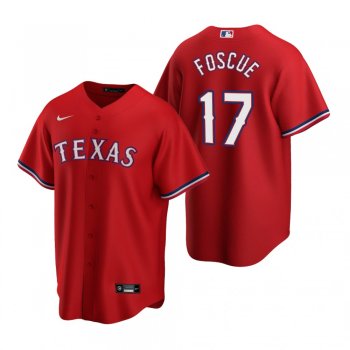 Men's Texas Rangers Justin Foscue Red 2020 MLB Draft Replica Alternate Jersey