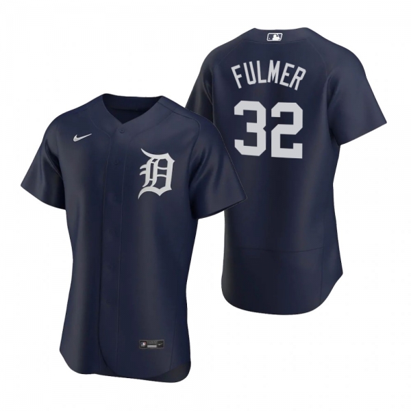 Men's Detroit Tigers Michael Fulmer Nike Navy Authentic 2020 Alternate Jersey