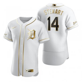 Men's Detroit Tigers Christin Stewart Nike White Authentic Golden Edition Jersey