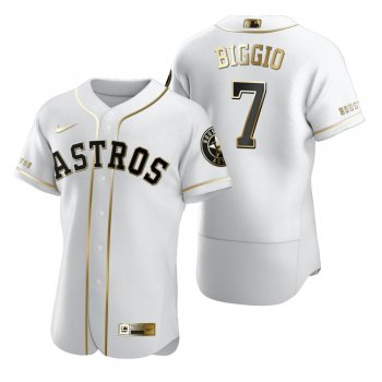 Men's Houston Astros Craig Biggio Nike White Authentic Golden Edition Jersey