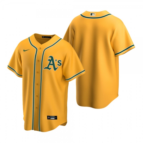 Men's Oakland Athletics Nike Gold Replica Alternate Jersey