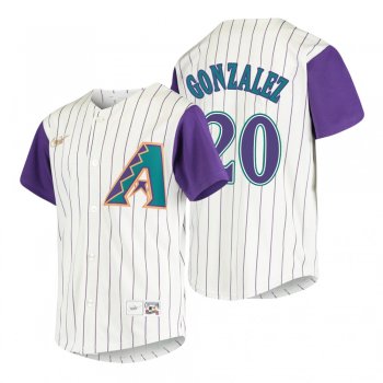 Youth Arizona Diamondbacks Luis Gonzalez Nike Cream 2020 Cooperstown Collection Alternate Jersey