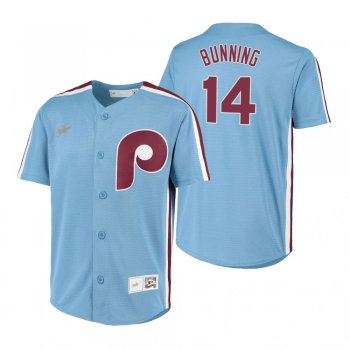 Youth Philadelphia Phillies Jim Bunning Nike Light Blue Cooperstown Collection Road Jersey