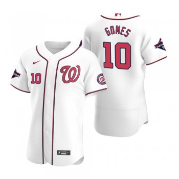 Men's Washington Nationals Yan Gomes Nike White 2019 World Series Champions Authentic Jersey