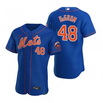 Men's New York Mets Jacob deGrom Nike Royal Authentic 2020 Alternate Jersey