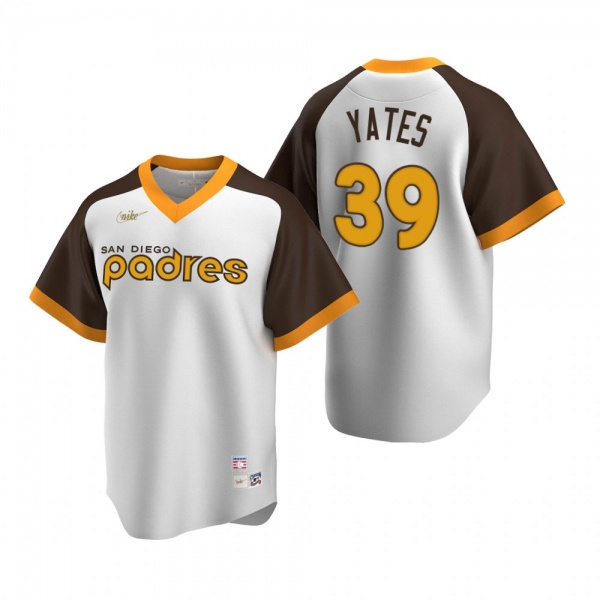 Men's San Diego Padres Kirby Yates Nike White Cooperstown Collection Home Jersey