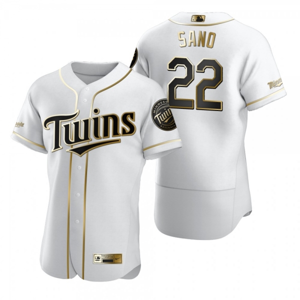 Men's Minnesota Twins Miguel Sano Nike White Authentic Golden Edition Jersey