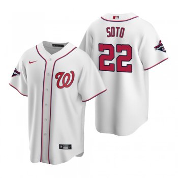 Men's Washington Nationals Juan Soto Nike White 2019 World Series Champions Replica Jersey