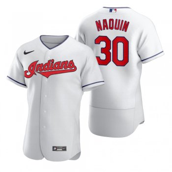 Men's Cleveland Indians Tyler Naquin Nike White 2020 Authentic Jersey