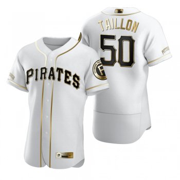 Men's Pittsburgh Pirates Jameson Taillon Nike White Authentic Golden Edition Jersey