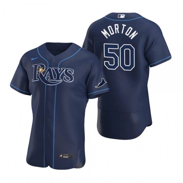 Men's Tampa Bay Rays Charlie Morton Navy Authentic 2020 Alternate Jersey