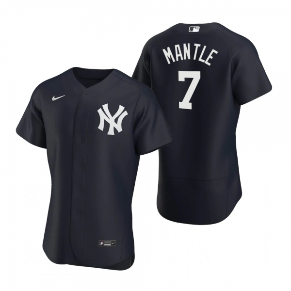 Men's New York Yankees Mickey Mantle Nike Navy Authentic 2020 Alternate Jersey