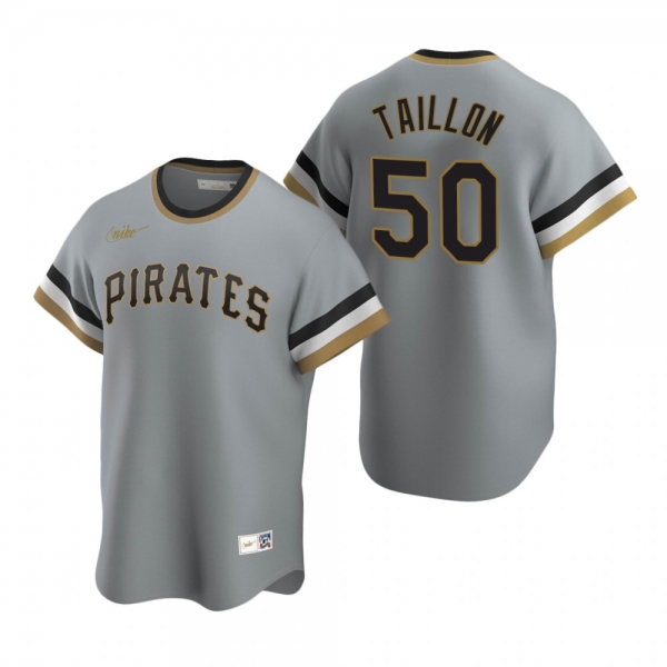 Men's Pittsburgh Pirates Jameson Taillon Nike Gray Cooperstown Collection Road Jersey