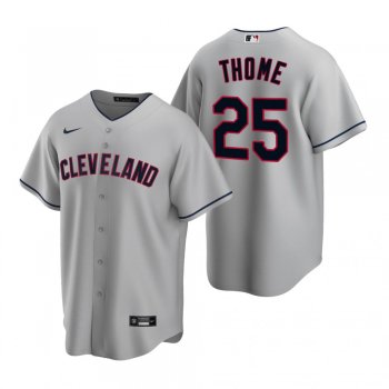 Men's Cleveland Indians Jim Thome Nike Gray 2020 Replica Road Jersey