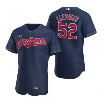 Men's Cleveland Indians Mike Clevinger Nike Navy Authentic 2020 Alternate Jersey