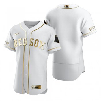 Men's Boston Red Sox Nike White Authentic Golden Edition Jersey