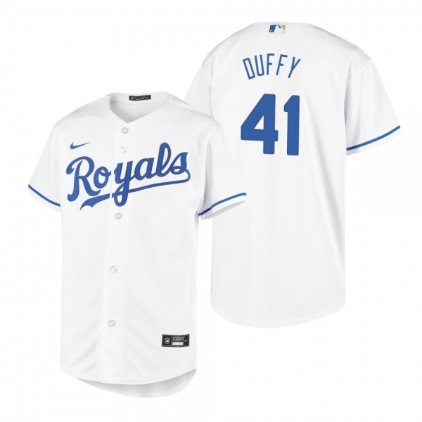 Youth Kansas City Royals Danny Duffy Nike White 2020 Replica Home Jersey