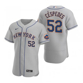 Men's New York Mets Yoenis Cespedes Nike Gray Authentic 2020 Road Jersey