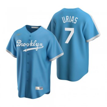 Men's Los Angeles Dodgers Julio Urias Nike Light Blue Cooperstown Collection Alternate Jersey