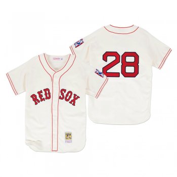 Men's Boston Red Sox J.D. Martinez Cream 1939 Authentic Home Jersey