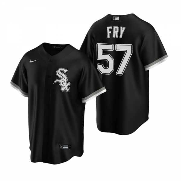 Men's Chicago White Sox Jace Fry Nike Black Replica Alternate Jersey