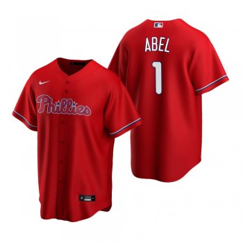 Men's Philadelphia Phillies Mick Abel Red 2020 MLB Draft Replica Alternate Jersey